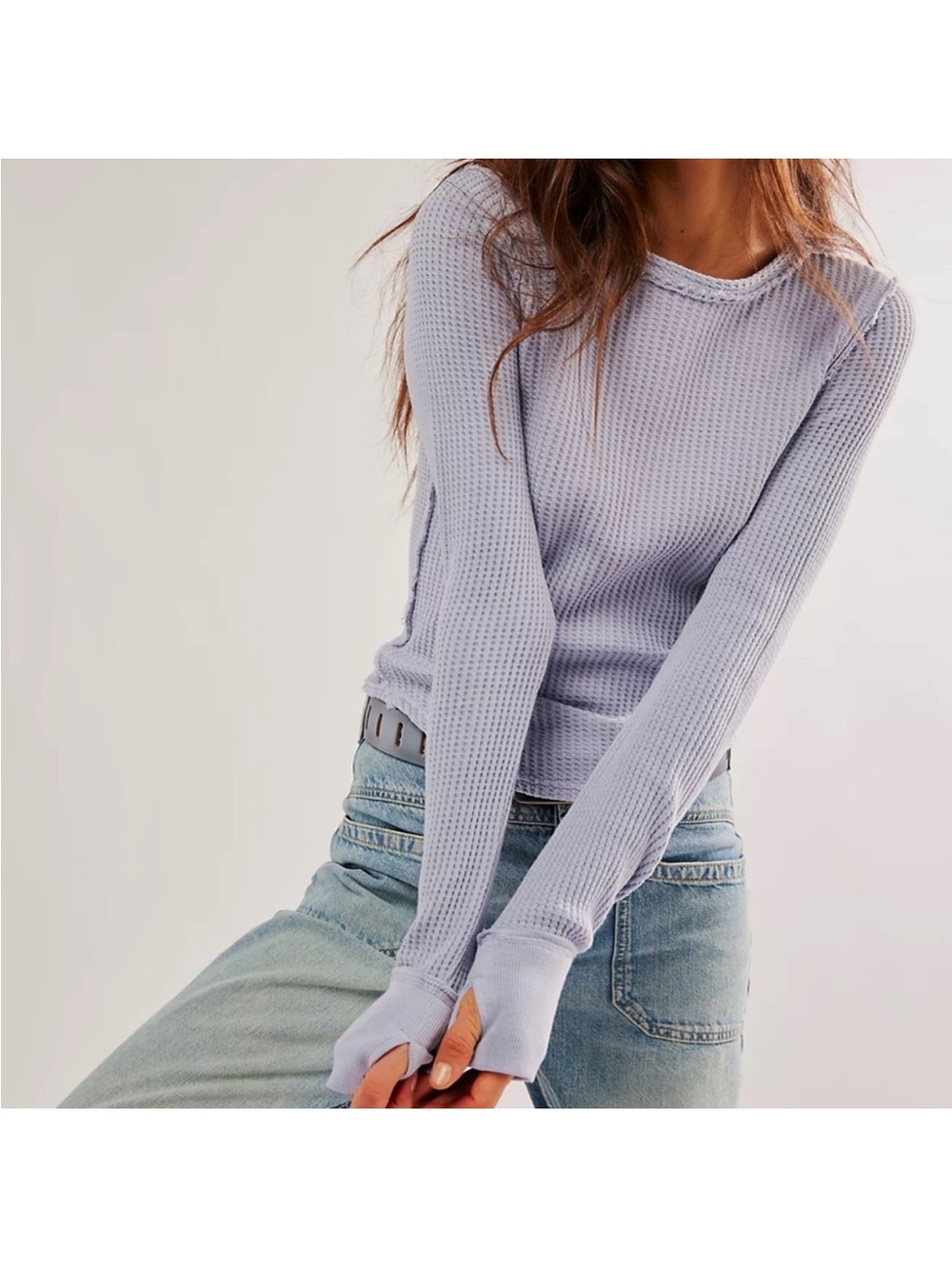 free people we the free roll with it thermal Icelandic blue
